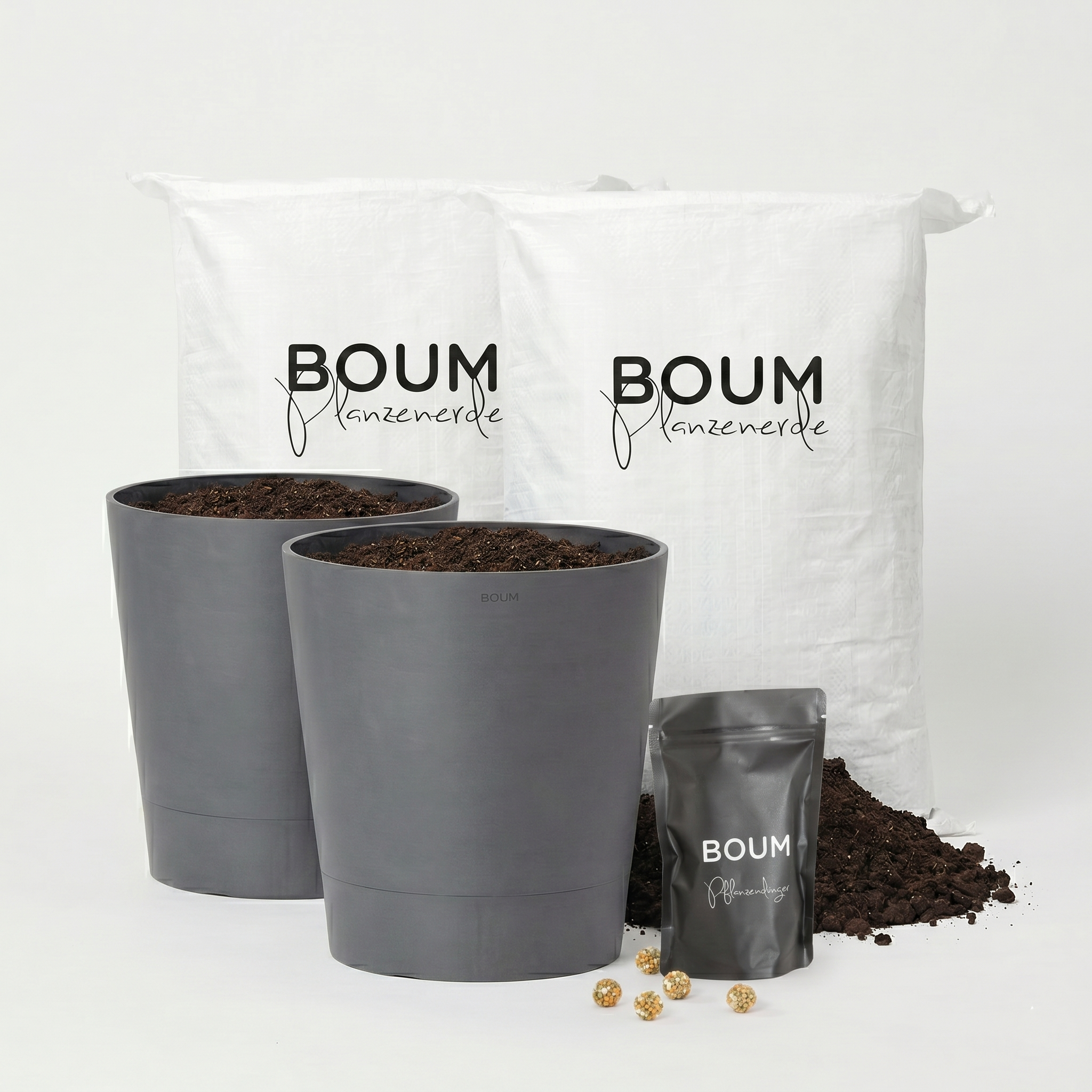 Topf und Erd Bundle Pro 15 L ("Boum wächst")